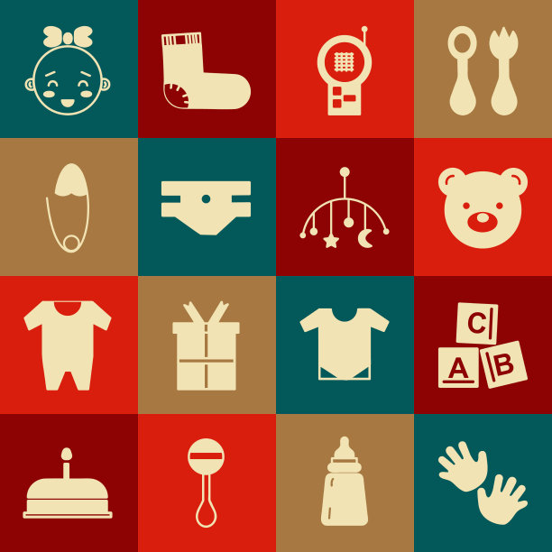 设置婴儿手印ABC积木玩具熊长毛绒图片下载