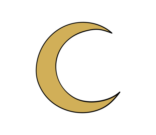 金新月平天为波西米亚图标图片下载