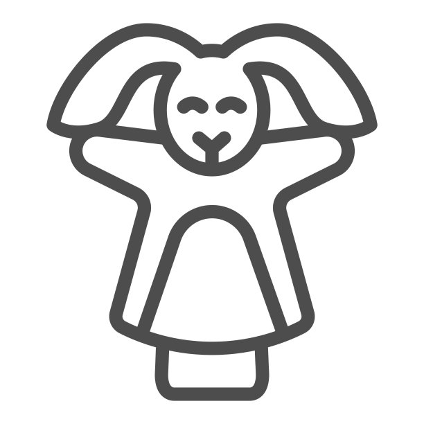 兔兔手线木偶图标图片下载