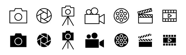 摄影师图标集合图片下载