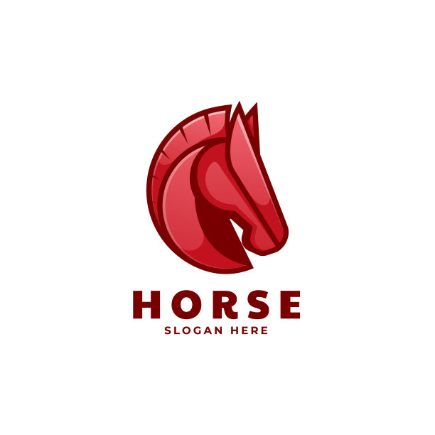 标志马简单的吉祥物风格图片下载