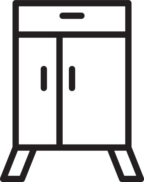 和标志衣柜线风格图标完美图片下载