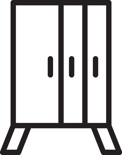 和标志衣柜线风格图标完美图片下载