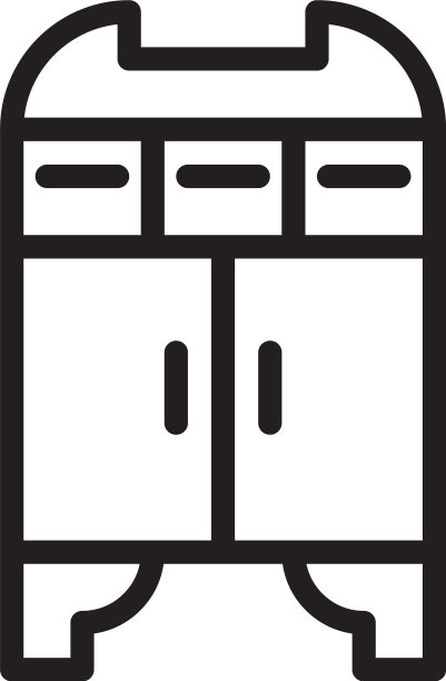 和标志衣柜线风格图标完美图片下载