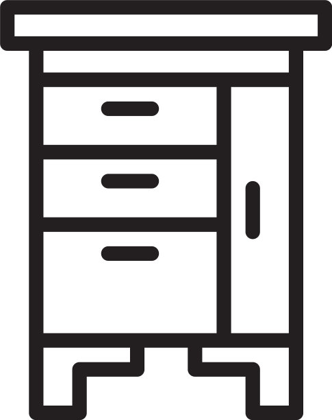 和标志衣柜线风格图标完美图片下载