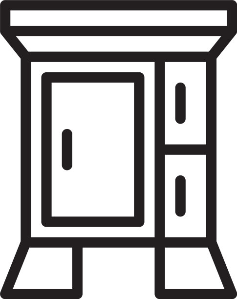 和标志衣柜线风格图标完美图片下载