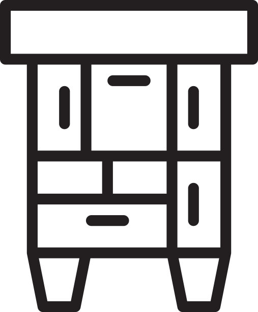 和标志衣柜线风格图标完美图片下载