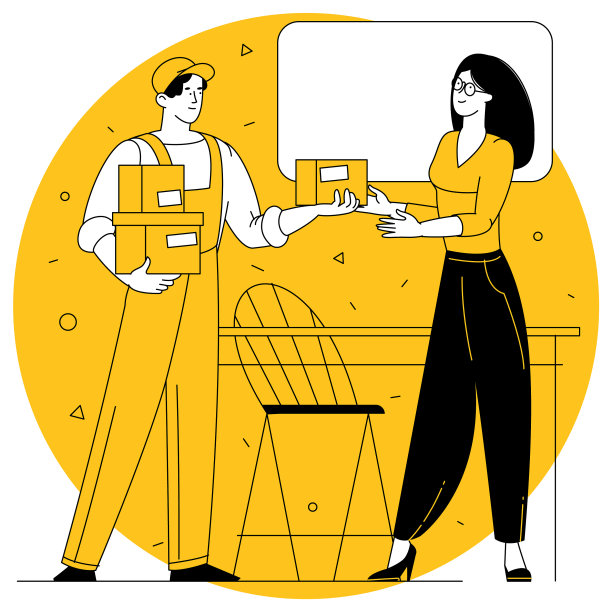 女人收到包裹图片下载