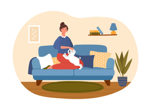 养狗的女人图片下载