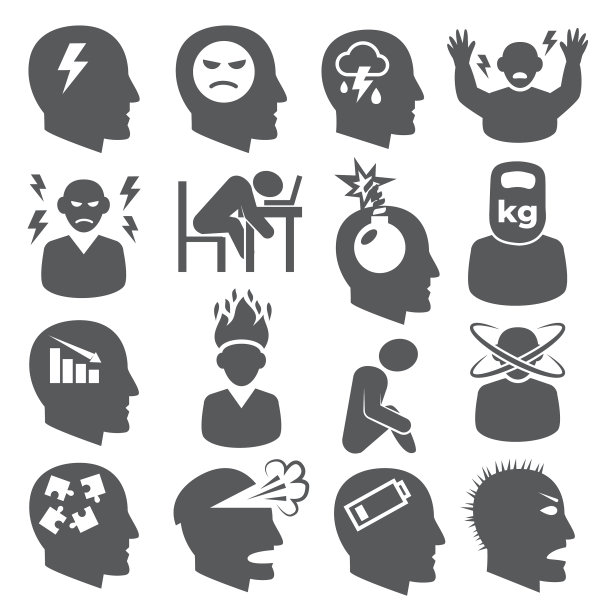 强调图标设置在白色背景上图片下载