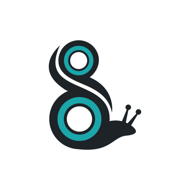 字母S蜗牛矢量logo设计。图片下载