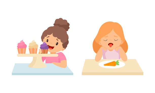 小女孩在餐桌上对图片下载