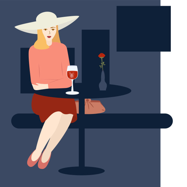 年轻女子坐在咖啡馆里。图片下载