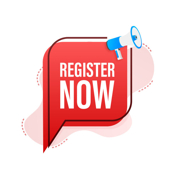 立即注册喇叭标签，喇叭banner，网页设计，矢量素材图片下载