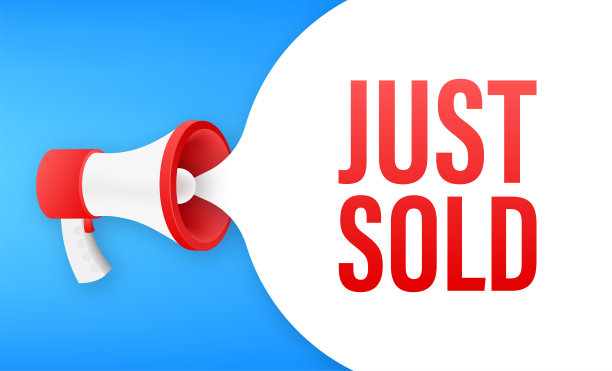 扩音器标签只在白色背景上出售。矢量插图。图片下载