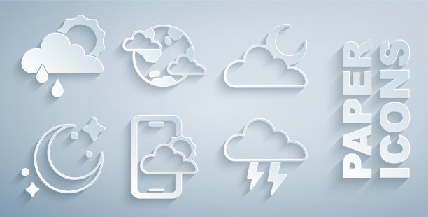 集天气预报云与月亮和月亮图片下载