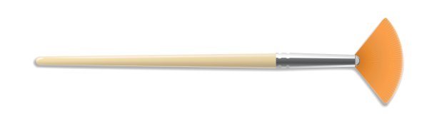 写实艺术家的画笔孤立在白色背景上图片下载