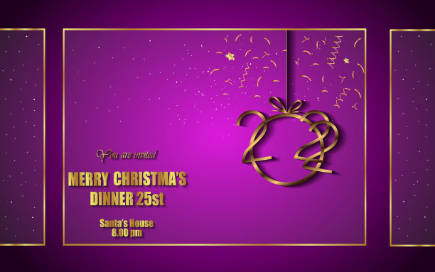 2022圣诞快乐背景为您的季节邀请，节日海报，贺卡。图片下载