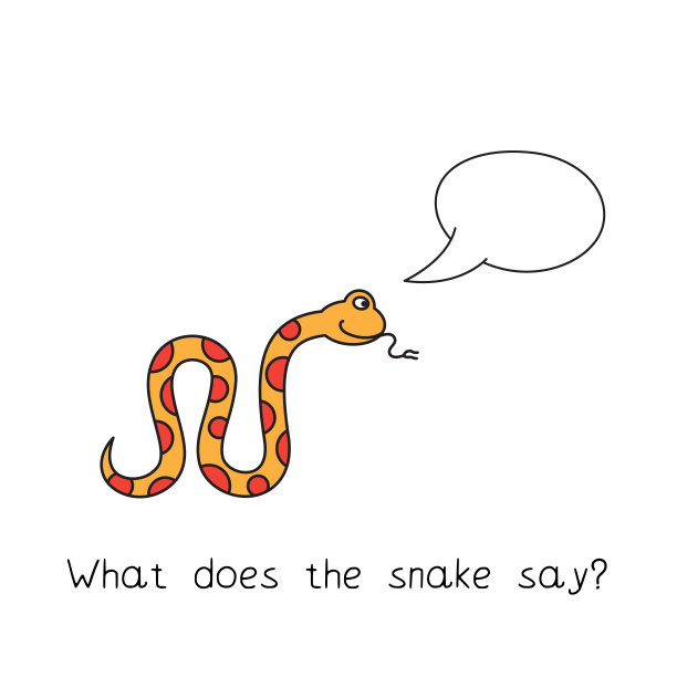 卡通蛇孩子学习游戏图片下载