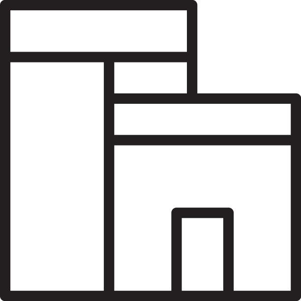 和标志屋轮廓风格图标完美图片下载