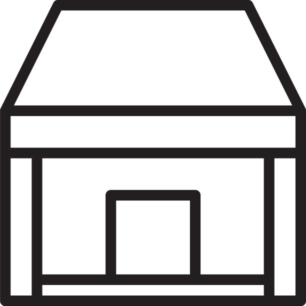 和标志屋轮廓风格图标完美图片下载