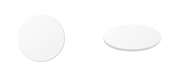 圆形啤酒杯垫白色样机矢量图图片下载