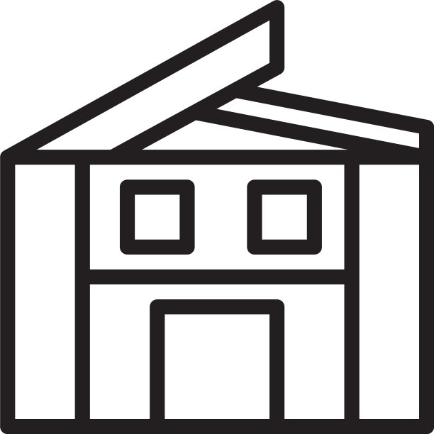 和标志屋轮廓风格图标完美图片下载