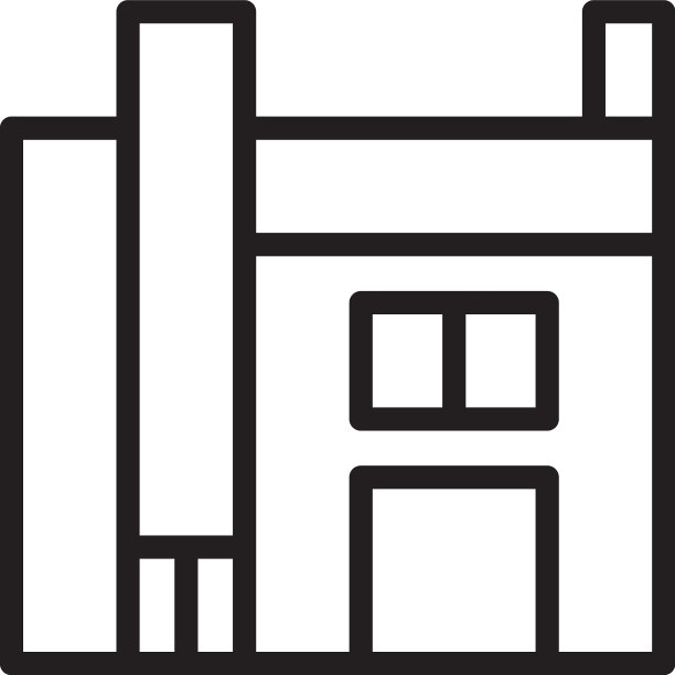 和标志屋轮廓风格图标完美图片下载