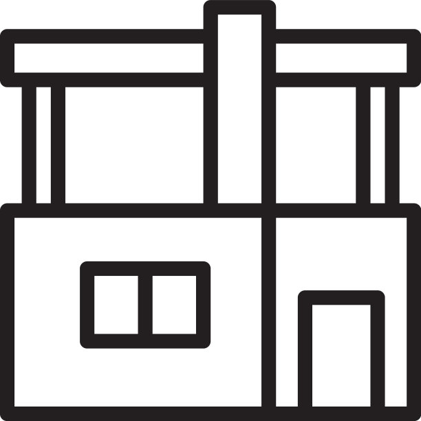 和标志屋轮廓风格图标完美图片下载