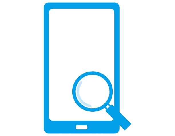 智能手机/平板电脑和放大镜框架/插图材料(矢量插图)图片下载