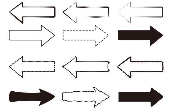 简单的箭头单色颜色设置材料图片下载