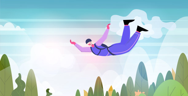 一名女子在跳伞时坠落图片下载