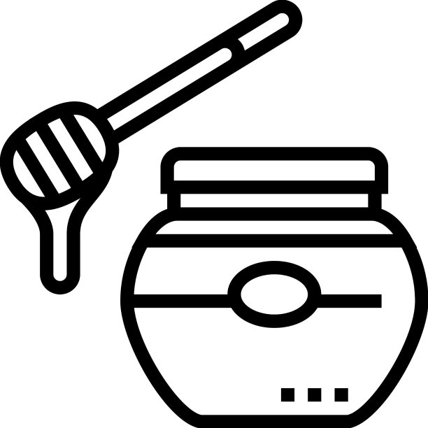 蜂蜜瓶养蜂线图标图片下载