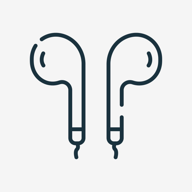 耳机线图标耳机轮廓图标图片下载