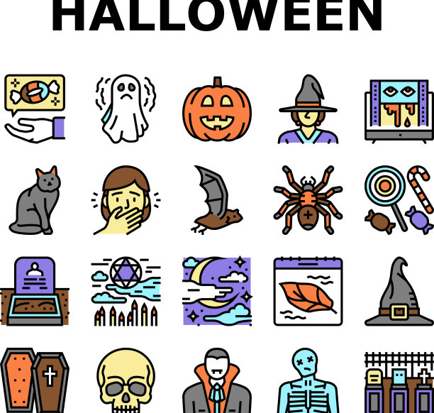 万圣节秋季假期图标设置图片下载