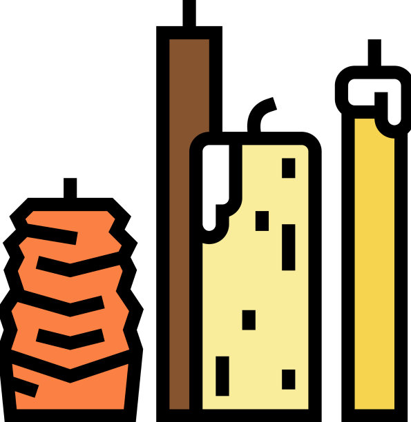 蜂蜡蜡烛养蜂彩色图标图片下载