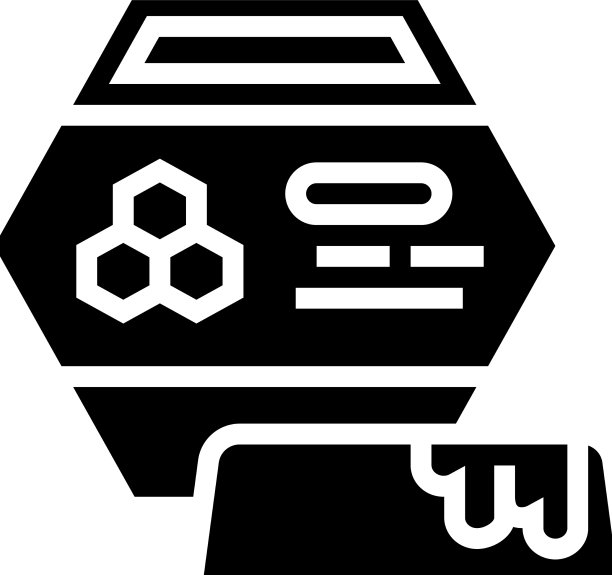 蜂蜡包装养蜂字形图标图片下载