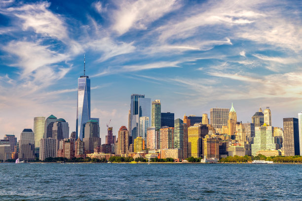 纽约曼哈顿的城市景观图片下载