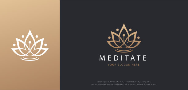 美容spa莲花标志设计图片下载