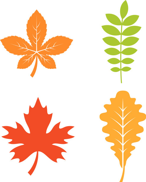 秋叶图标集设计模板图片下载
