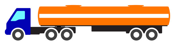 白色背景上一辆卡车的轮廓图片下载