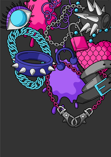 以青年为背景的亚文化符号青少年图片下载