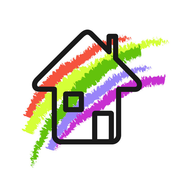 彩虹房子图标一切都会好图片下载