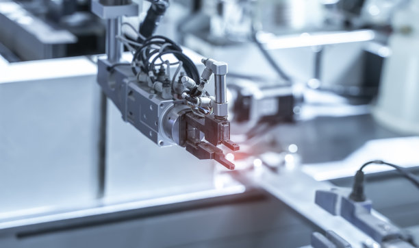 自动工业机器人机器人工作，工业4.0和技术概念图片下载