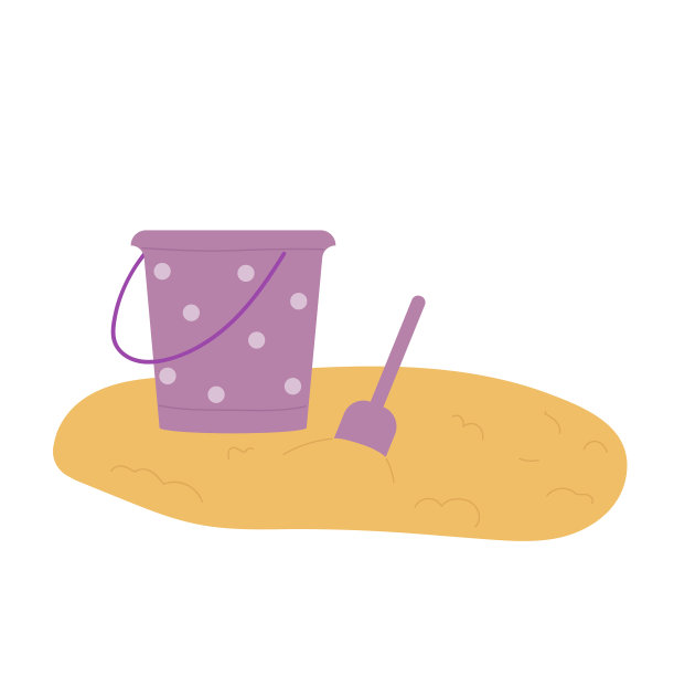 儿童玩具沙滩可爱的水桶和铲子图片下载