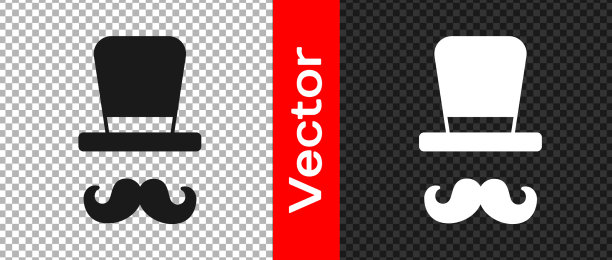 黑色魔术师的图标孤立上透明图片下载