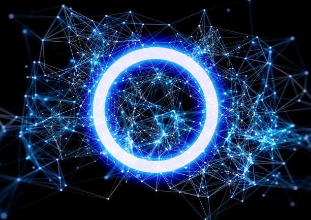 蓝色光环的插图图片下载