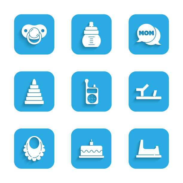 设置婴儿监视器对讲机蛋糕与燃烧图片下载