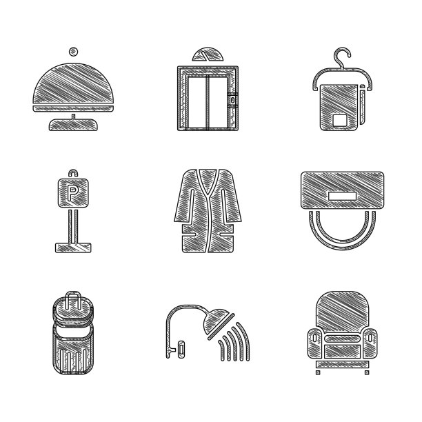 套浴袍，淋浴头，扶手椅，侍者帽图片下载