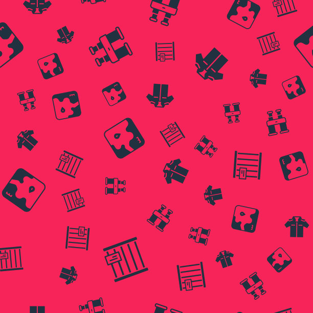 设置动物笼双筒望远镜和非洲狩猎地图图片下载